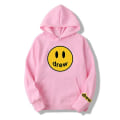 Miniatyrbild 1 av 2: Drew Smiling Face Tröja Herr Samma modell Justin Bieber Same Street Par Klänning Hoodie Pink XL
