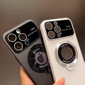 Miniatyrbild 2 av 5: Case kompatibelt med Iphone 15 Pro Max/15 Pro, Matt PC Stort phone case med läckageetikett magnetiskt fäste Orange For iPhone 15 Pro