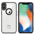 Miniatyrbild 3 av 5: Apple iPhone X / XS Hülle Handy Cover TPU- case - Chrome Look med Kameraskydd Transparent - Black iPhone X / XS