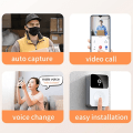 Miniatyrbild 2 av 5: Smart Video Ring Dörrklocka Home Intercom, Smart trådlös fjärrkontroll Video Dörrklocka, HD Night Vision Wifi Laddning Stöldskydd dörrklocka null none