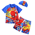 Miniatyrbild 1 av 3: Split Royal Blue SP Spider Man - delat baddräkt för pojkar 3XL-135-145cm
