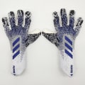 Miniatyrbild 1 av 2: Professionella silikongummi Vattentäta halkfria handskar Latex Vuxna Barn Fotboll Målvaktshandskar-sswyv blue and white 10