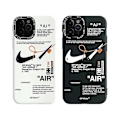 Miniatyrbild 1 av 3: För Iphone 14 Plus 13 12 11 Pro Max Off- Vit/svart frostat phone case -2st For iPhone 11 promax none