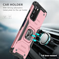 Miniatyrbild 7 av 8: Xhy Samsung Galaxy A03S Case med magnetisk ringhållare Kickstand Militärklass helkropp Dubbellagers fallskydd Robust Hållbar lossnar rosegold