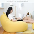 Miniatyrbild 4 av 5: Ny design extra stora bönsäckstolar Soffa Cover Inomhus Lazy Lounger För Vuxna Barn Hotsale! Yellow 90 * 110cm