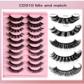 Pikkukuva 6 / 10: 10 Pairs Lashes DD Curl Russian Volume Mink Hair tekoripset - spot-ale