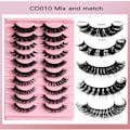 Pikkukuva 6 / 10: 10 Pairs Lashes DD Curl Russian Volume Mink Hair tekoripset - varastossa