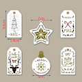 Pikkukuva 3 / 10: 50 kpl Xmas Hanging Kraft Paper Ornaments Christmas Tree Tag J - loki