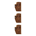 Miniatyrbild 1 av 5: 1/2/3 läder telefon hölster bältesväska Snygg midjeväska ficka - on stock Brown 3PCS