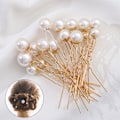Miniatyrbild 10 av 10: 16 st/pack Pearl hårnålar U-form hårklämma GULD - on stock