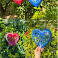 Pikkukuva 7 / 10: Heart Wind Spinner Geometric Art BLUE - log