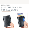 Pikkukuva 5 / 11: Miesten Pop Up -lompakko Rfid Blocking Slim Card Holder Automatic - varastossa Brown