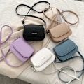 Miniatyrbild 1 av 11: Trendig Sadel Axelväska Dam PU Läder Crossbody Bag KHAKI - spot sales khaki