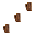 Miniatyrbild 2 av 5: 1/2/3 läder telefon hölster bältesväska Snygg midjeväska ficka - on stock Brown 3PCS
