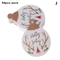 Pikkukuva 1 / 10: 50 kpl Xmas Hanging Kraft Paper Ornaments Christmas Tree Tag J - loki