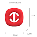 Pikkukuva 4 / 7: Snapper Sensory Fidget Toy Hand Strength Grip Puristettavat lelut - varastossa Red
