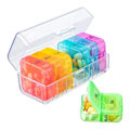 Miniatyrbild 1 av 10: Pill Box Medicin Förvaringsbox VIT - high quality White