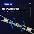 Pikkukuva 5 / 10: 50 kpl Fishing Snap Connector Pin Rolling Swivel 2 - laadukas