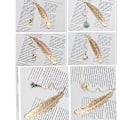 Pikkukuva 9 / 10: Feather Bookmark Metal Bookmark - on varastossa