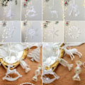 Pikkukuva 6 / 10: Joulukuusen riipukset Puuriipus PEARLY SNOWFLINGS PEARLY - spot ale Pearly Snowflakes