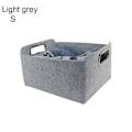 Miniatyrbild 1 av 10: Filt Förvaring Korg Kläder Organizer Diverse Container LIGHT - high quality Light grey S