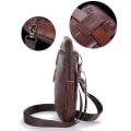 Pikkukuva 4 / 11: Herrväska Lädermodetelefonväska Bältesväska Crossbody Midja P - varastossa brown One-size