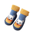 Pikkukuva 1 / 10: 1 pari vauvan liukumattomat lattiasukat Fuzzy Shoes BLUE 14cm - korkea laatu Blue 14cm