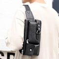 Miniatyrbild 4 av 10: äder midjeväska Fanny Pack BROWN - on stock Brown L