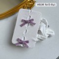 Miniatyrbild 1 av 8: Girl Tights e Bow Hollow Lace Girl Strumpor - high quality White with purple M