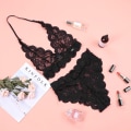Pikkukuva 4 / 5: Naisten exiga Yöasut lemmikit Halter Bra Alushousut matalalla vyötäröllä Bodydoll - spot-myynti black S