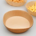 Miniatyrbild 4 av 8: 100 PCS Air Fryer Liners engångspapper pergament ångbåt nature - stock 100PCS White