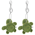Pikkukuva 1 / 2: 2kpl Fluffy Keychain Pehmo Turtle Avaimenperä Täytetty eläinlaukku riippuva avaimenperä (9X9X3CM) - varastossa