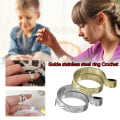 Miniatyrbild 9 av 10: 2ST Virkad Finger Ring Stickögla Virkad SILVER - on stock Silver