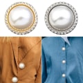 Miniatyrbild 5 av 10: 10st Pearl Clothing Knappar Skjorta Knappar SILVER 18MM10ST - stock silver 18MM10pcs-10pcs