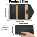 Miniatyrbild 2 av 5: Reseplånbok Läder Passhållare Svart resedokumentplånbok med 8 krediter RFID-blockerande cover Kortfack Smal plånbok - spot försäljning black