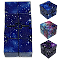 Miniatyrbild 2 av 8: Finger Cube Magic Fidget Toy Game för barn Vuxen klassrumskontor - stock Blue Starry Sky