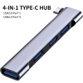 Miniatyrbild 1 av 10: 4 I 1 USB-C HUB Universal USB 3.0 dockningsstation - stock