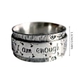 Pikkukuva 3 / 10: Double Dandelion Kaiverretut Kirjaimet Meditaatio Spinner Ring - Stock 12