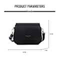 Miniatyrbild 3 av 10: Trendig sadelaxelväska kvinnor PU-läder Crossbody-väska - on stock blue