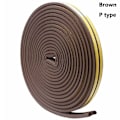 Miniatyrbild 1 av 10: 5 / 10m tätningslist Fönster Dörr Utdragsslutare BRUN 5M P - spot sales Brown 5m-P