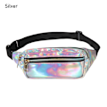 Pikkukuva 1 / 10: Uudet laserholografiset vyölaukut Fanny Pack Slim Shiny - varastossa hopea