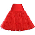 Pikkukuva 1 / 4: 50-luvun alushame Rockabilly mekko Crinoline Tutu naisille - Stock Red M