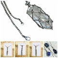 Pikkukuva 8 / 10: Crystal Holder Cage Kaulakoru Crystal Net etal Necklace - varastossa M