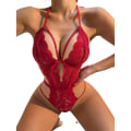 Pikkukuva 1 / 3: Naisten alusvaatteita lemmikit Läpinäkyvä mekko Erotic Bodysuits Costume - spot ale wine red S