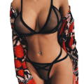 Miniatyrbild 1 av 5: Damunderkläder Spets BH Underkläder Nattkläder Babydoll Sovkläder - stock Black XL