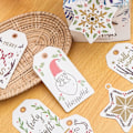 Pikkukuva 10 / 10: 50 kpl Xmas Hanging Kraft Paper Ornaments Christmas Tree Tag J - loki