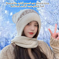 Pikkukuva 10 / 10: Beanie Scarf Neck Scarf Cap KHAKI - spot-myynti Khaki