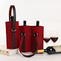 Pikkukuva 7 / 10: Viinin säilytyspussi Huopalaukku VIININ KAKSOISET TASKUT KAKSI TASKUT wine red Double pockets-Double pockets