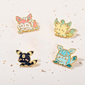 Pikkukuva 4 / 5: Withyu Cute Animals Punk Art Science Animation Emali Pins - Korkea laatu