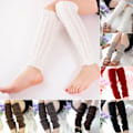 Pikkukuva 1 / 2: Winter Leg Warmers Twist Knitted Long Boot Socks - spot-myynti Red